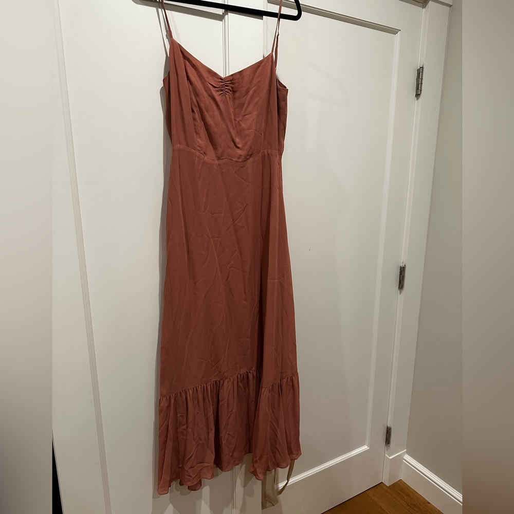 Reformation long pink dress size 6